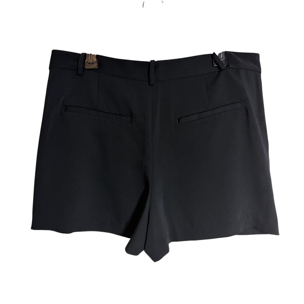 NWT Madewell Easy Pleated Trouser Shorts in Crepe Jet Black Size 12 - Picture 9 of 12